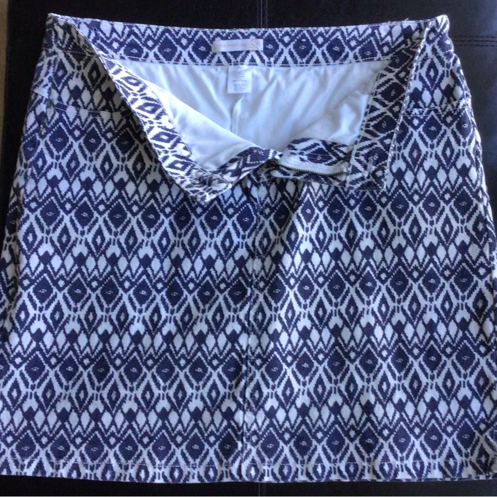 Westport Navy and White Patterned Skort